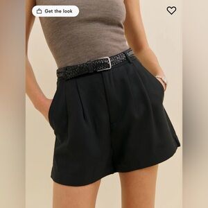 Reformation Mason Shorts in Black (Size 4).